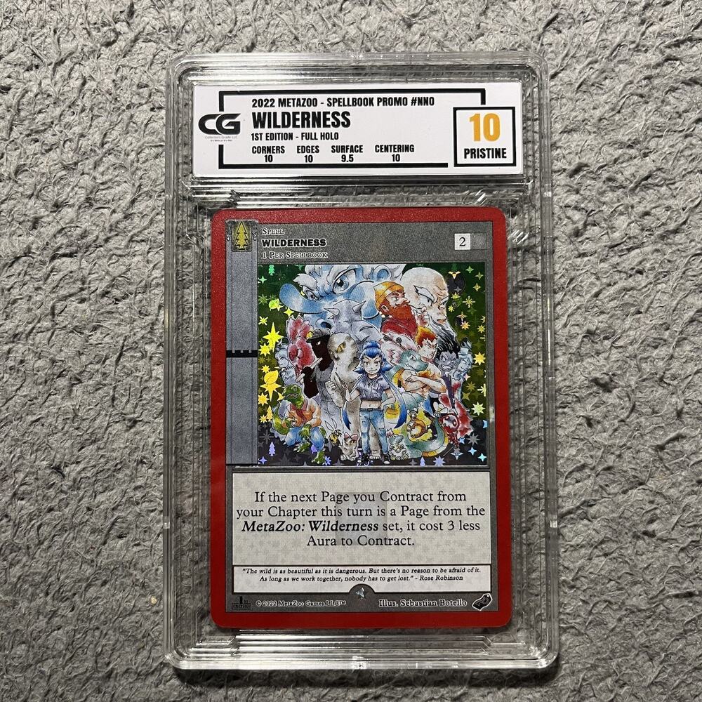 Wilderness Spellbook Promo Pristine 10 Metazoo Full Holo Gem Mint 1st Edition